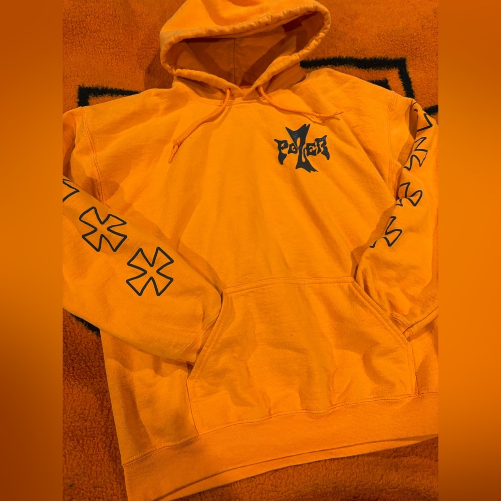 Bright Orange Pozer Magazine Chopper Hoodie